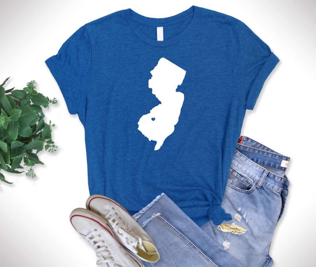 New Jersey Heart Tshirt Customizable NJ Shirt Jersey Girl Custom Shirt