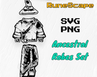 OSRS Rüstungs-Set SVG- und PNG-Dateien - Ancestral Robes - Old School Runescape inspirierte Kunst - Digitale Dateien für Cricut, Silhouette, Vektor