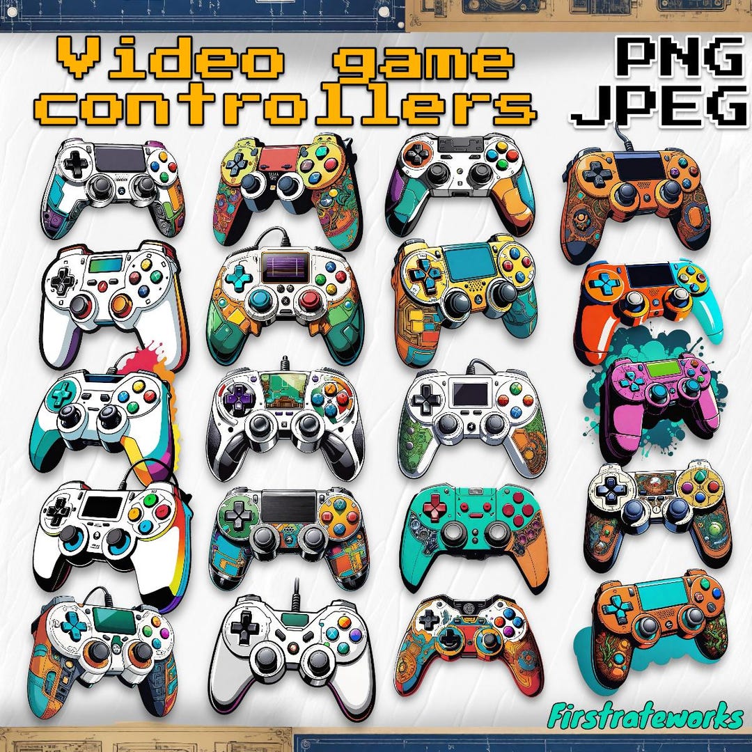 Gaming Clipart Bundle - Gamer Clip Art, Video Game PNG, Controller PNG ...