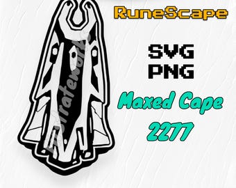 OSRS Maxed Cape SVG and PNG Files - 2277 Total Level - Old School Runescape Inspired Art - Digital Files for Cricut, Silhouette, Vector