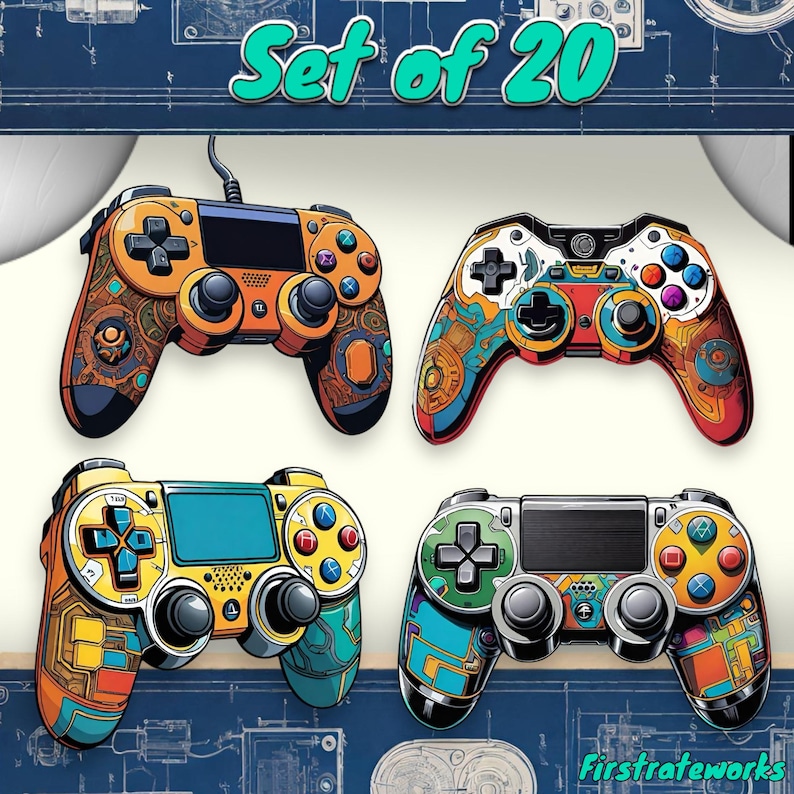 Gaming Clipart Bundle - Gamer Clip Art, Video Game PNG, Controller PNG ...