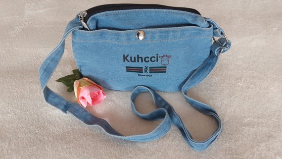 Jeans Bag Small Shoulder Bag With Cow Motif Cell Phone Bag Cow Print Designer Bag Etsy