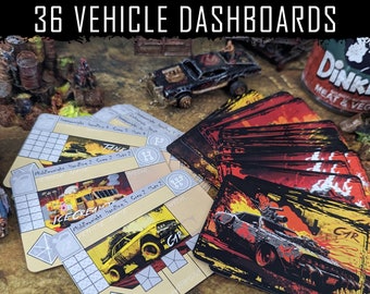 Gaslands Dashboards - Set of 36 Vehicle Dashboards