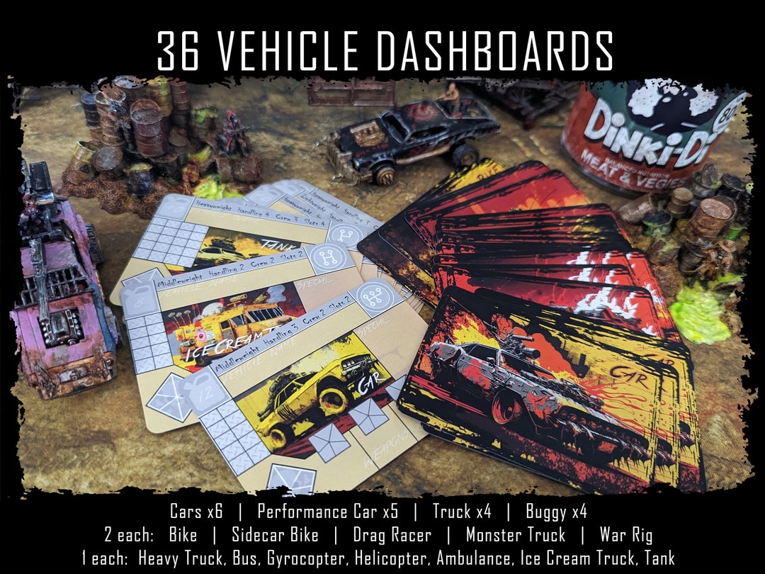 Gaslands Dashboards Set of 36 Vehicle Dashboards - Etsy