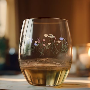 Wildflower - Stemless wine glass