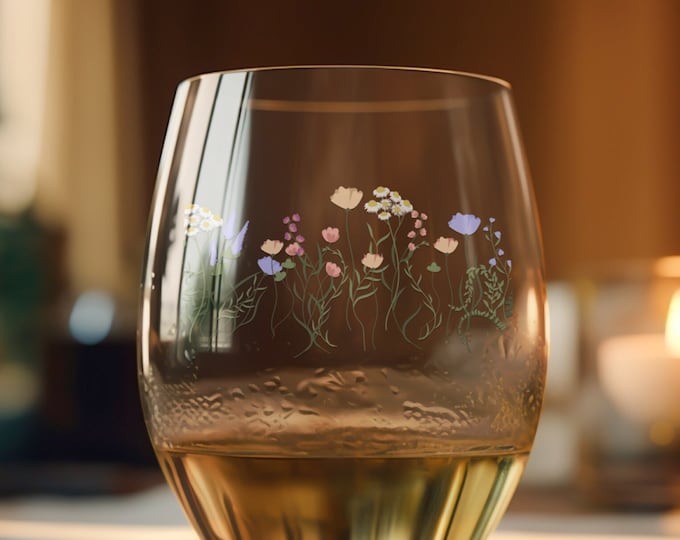 Wildflower — Stemless Wine Glass