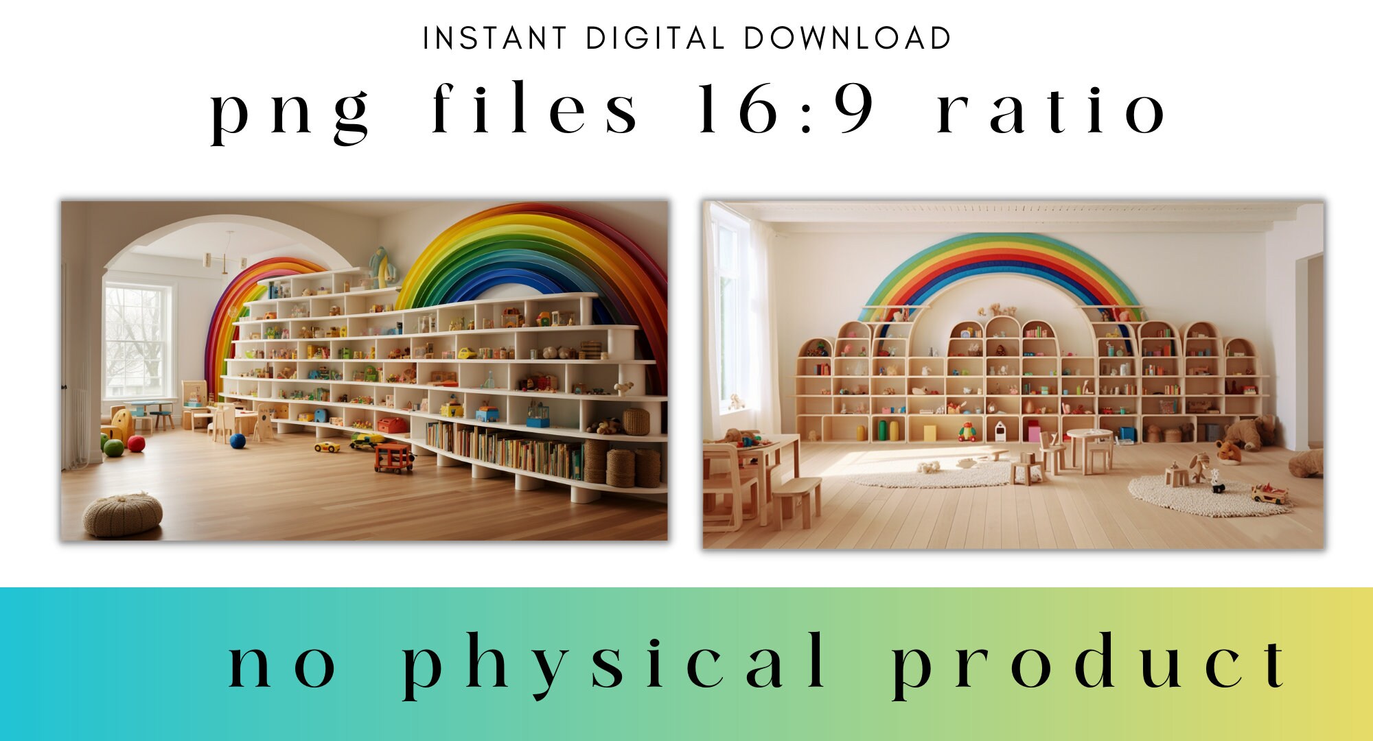 Zoom Backgrounds Virtual Backgrounds Dream Rainbow Playroom Etsy