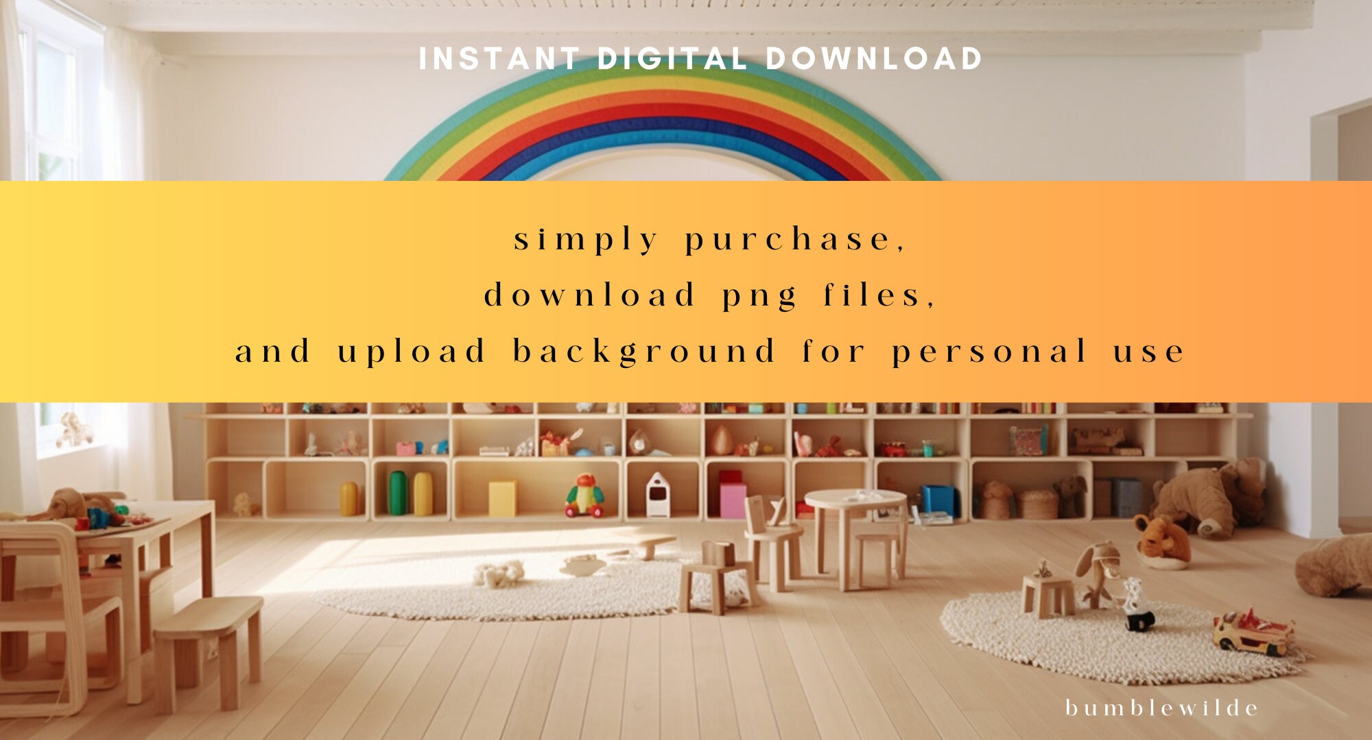 Zoom Backgrounds Virtual Backgrounds Dream Rainbow Playroom Etsy