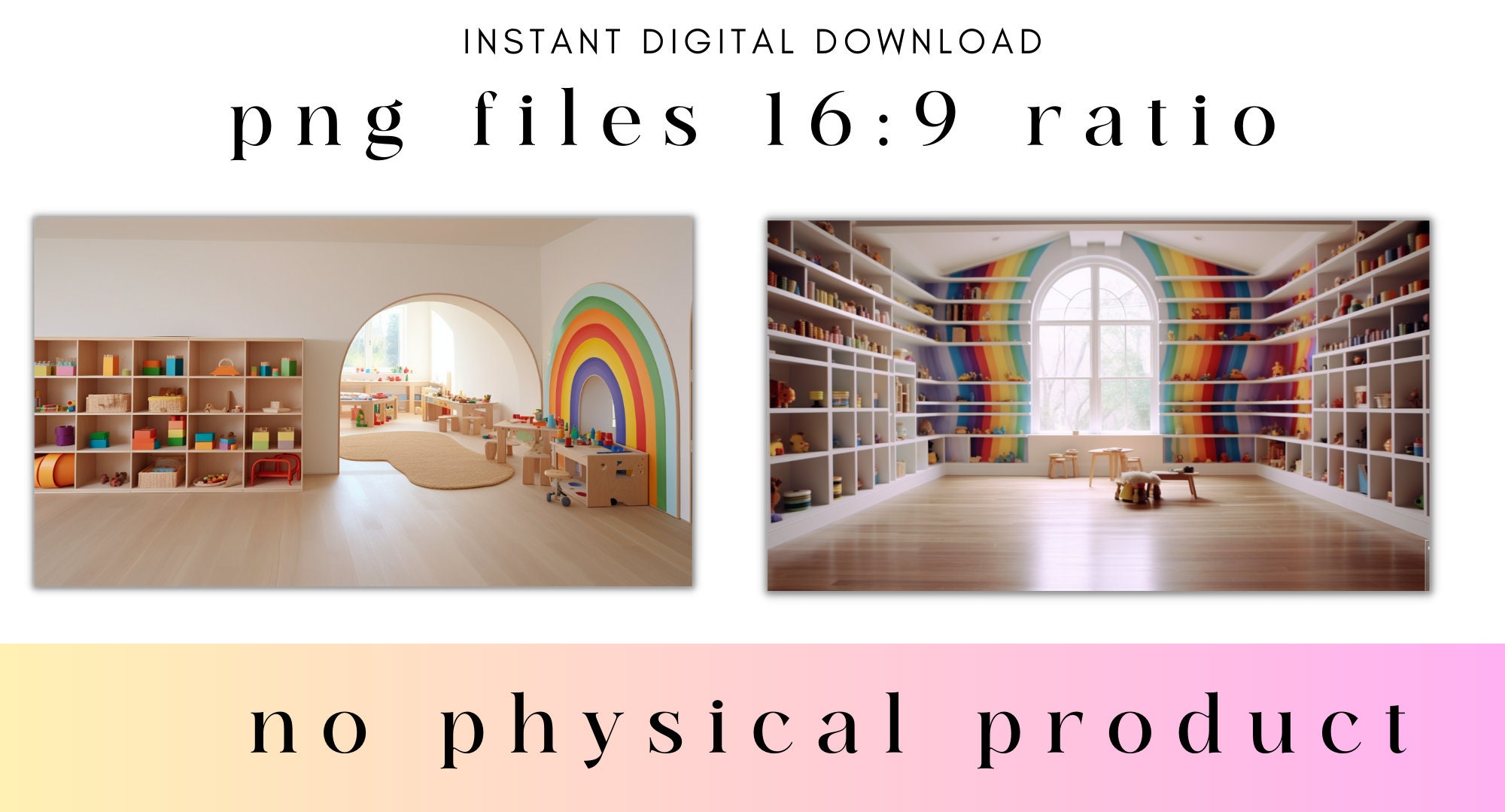 Zoom Backgrounds Virtual Backgrounds Dream Rainbow Playroom Etsy