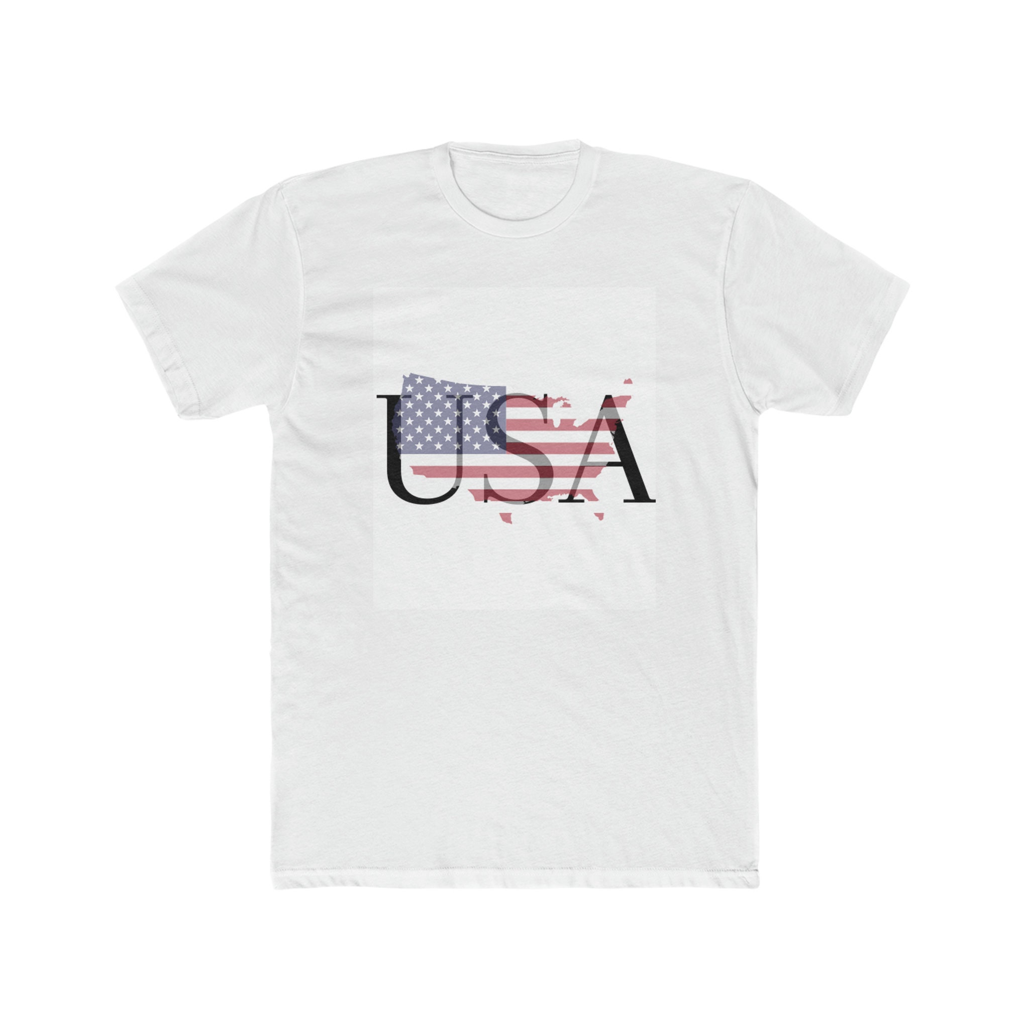 Men's Cotton Crew USA Tee Patriotic Shirt - Etsy