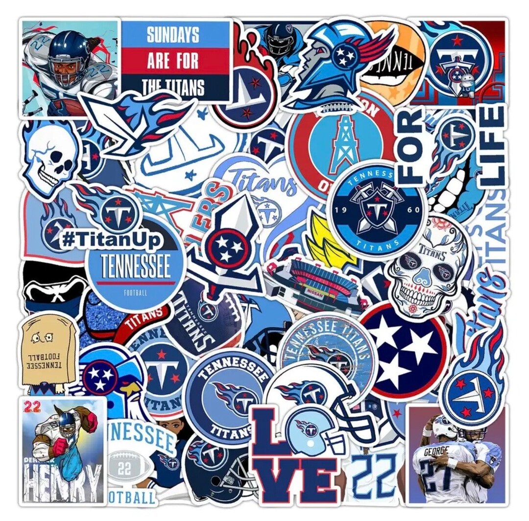 Tn Sticker Tennessee Football 50 Pack Decal Stickers Custom Made Non Repeating ...