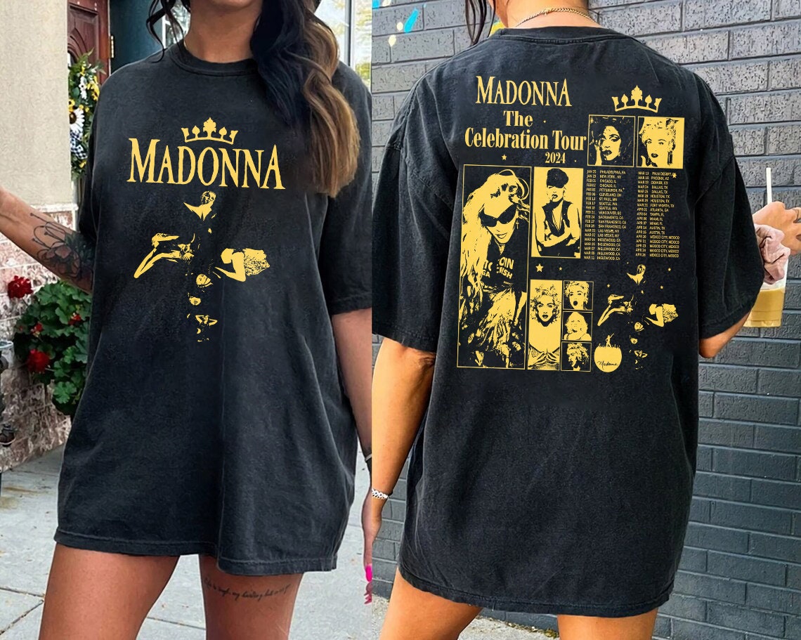 Madonna The Celebration Music Tour 2024 2 Sides Shirt