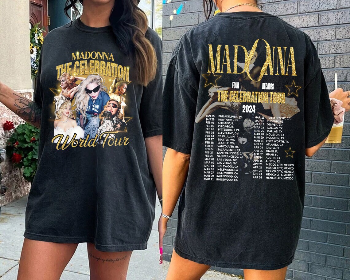 Madonna The Celebration Tour 2024 2 Sides Shirt