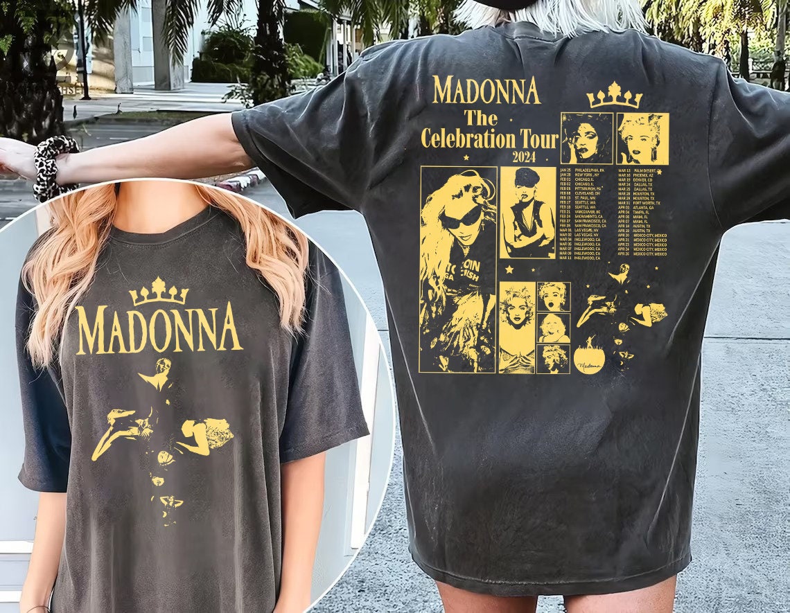 Madonna The Celebration Music Tour 2024 2 Sides Shirt