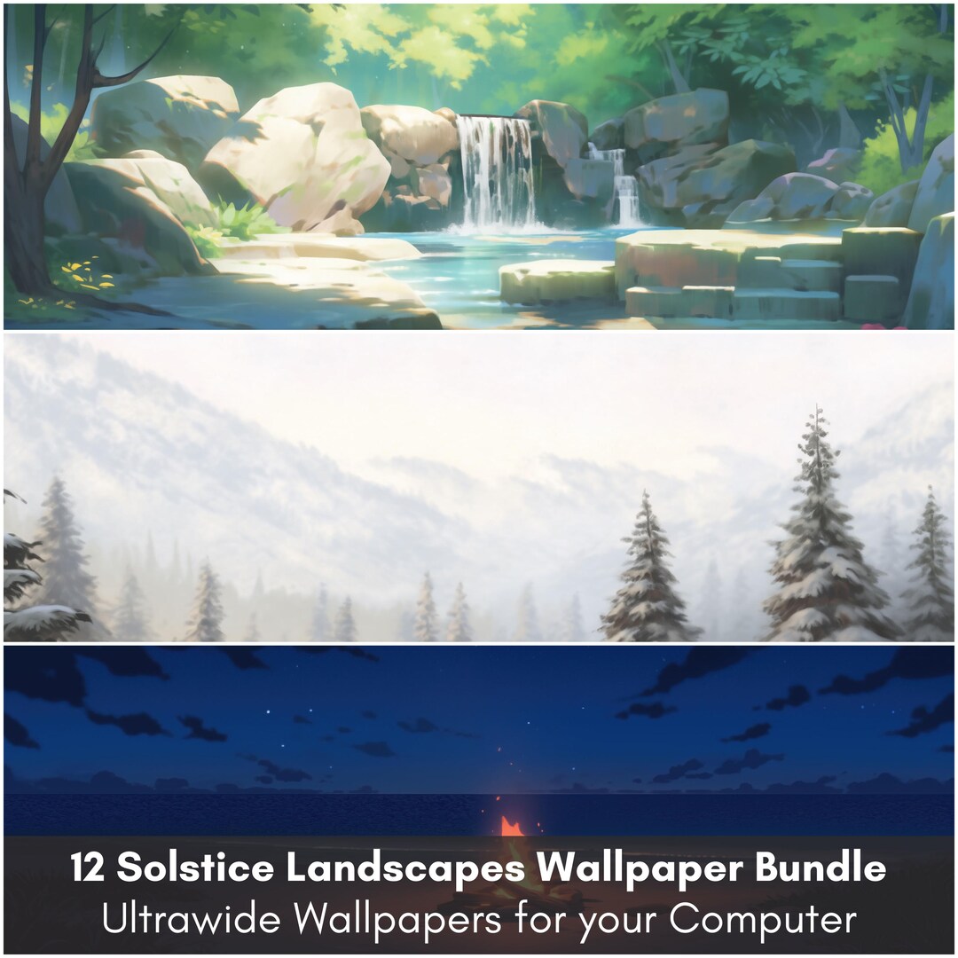 12 Solstice Landscapes Ultrawide Wallpaper Bundle | Desktop Wallpaper ...