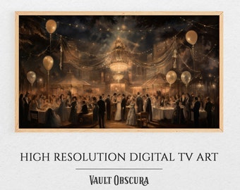 Vintage Gatsby New Year Frame TV Art | Winter Art for TV | 1920s Classic Art | New Year Party TV Art | New Year Fine Art | Instant Download