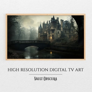 Haunted Manor Frame TV Art | Halloween Fall Wall Art | Spooky House Digital Art For Frame TV | Samsung Frame TV Art | Creepy Halloween Art