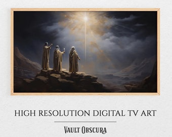 Nativity Frame TV Art: Three Wise Men, Star of Bethlehem (Digital Download)