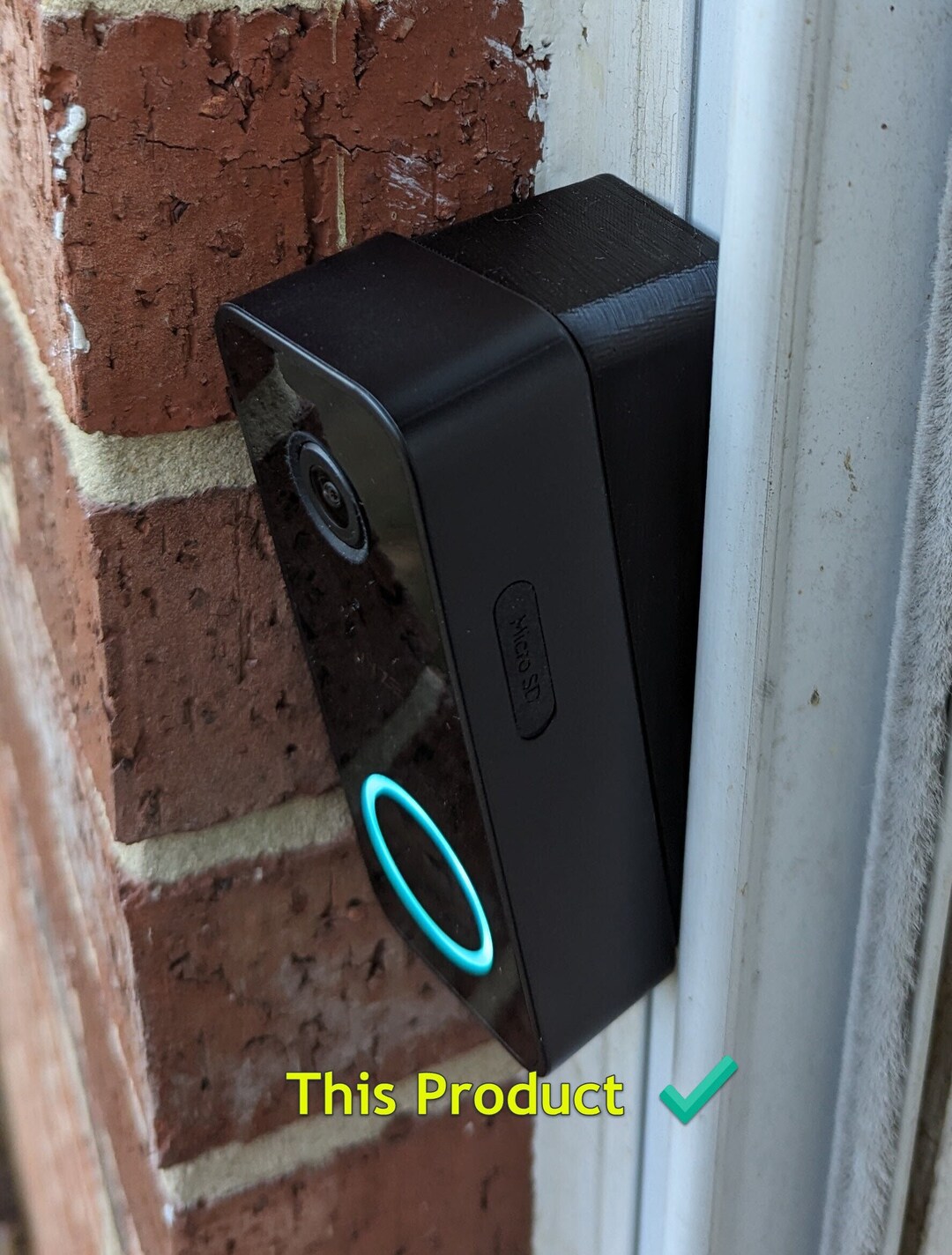 Wyze Video Doorbell V2 Angle Adjuster black, Camera Points Down 10 AND