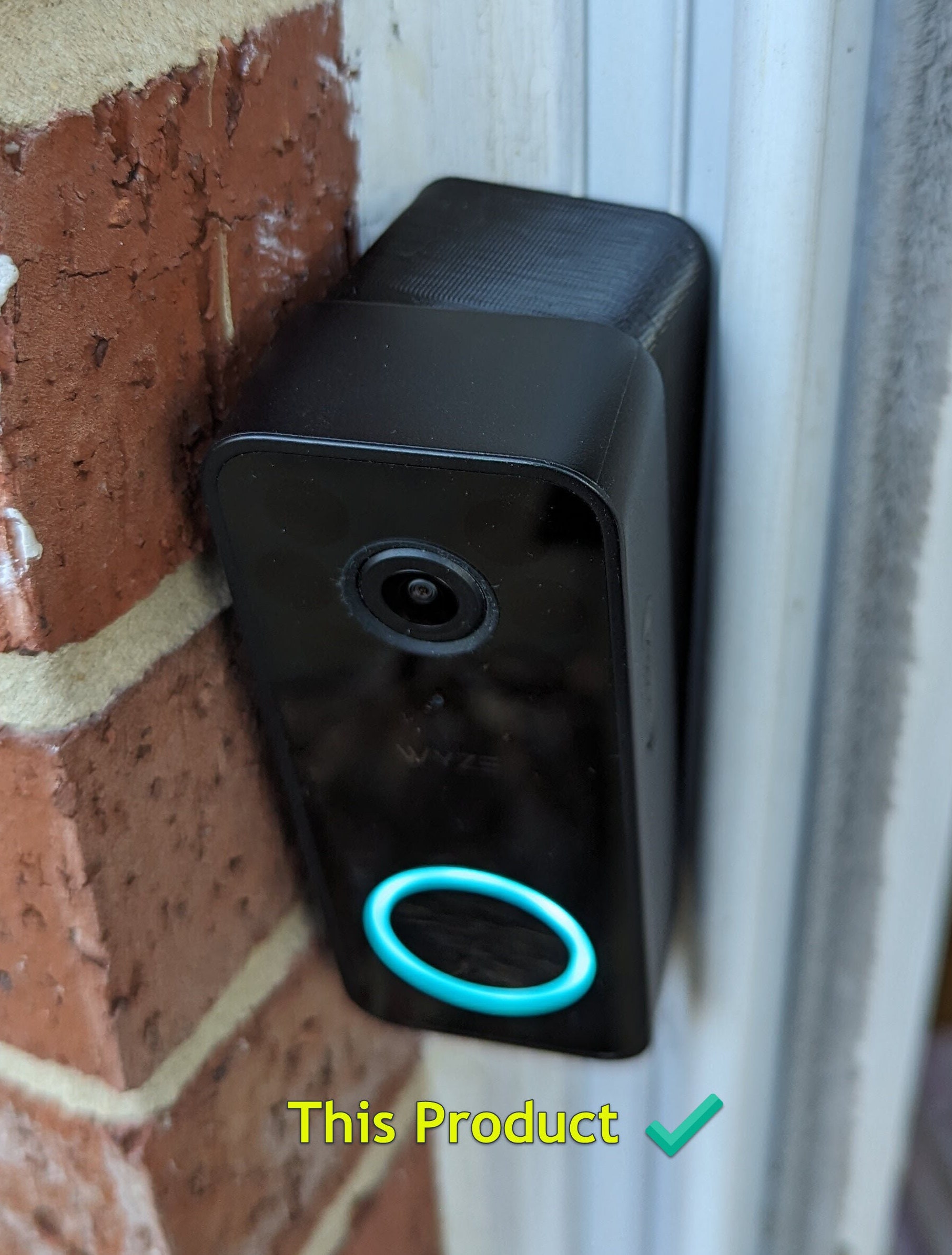 Wyze Video Doorbell V2 Angle Adjuster black, Camera Points Down 10 AND