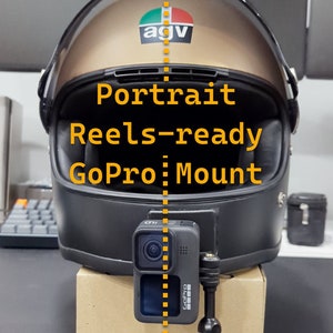 GoPro Portrait Mount for AGV X3000 Helmet (Carbon Fiber PETG)