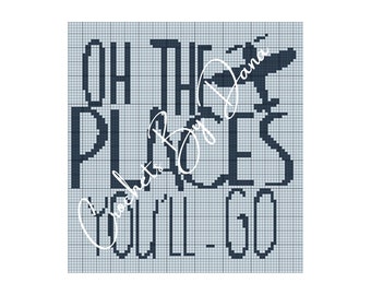 Oh The Places Airplane Baby Blanket Graphgan Pattern