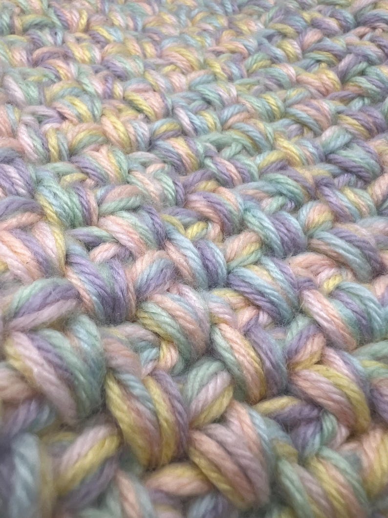 Moss Stitch Multi Strand Blanket image 6