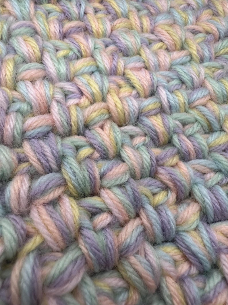 Moss Stitch Multi Strand Blanket image 5