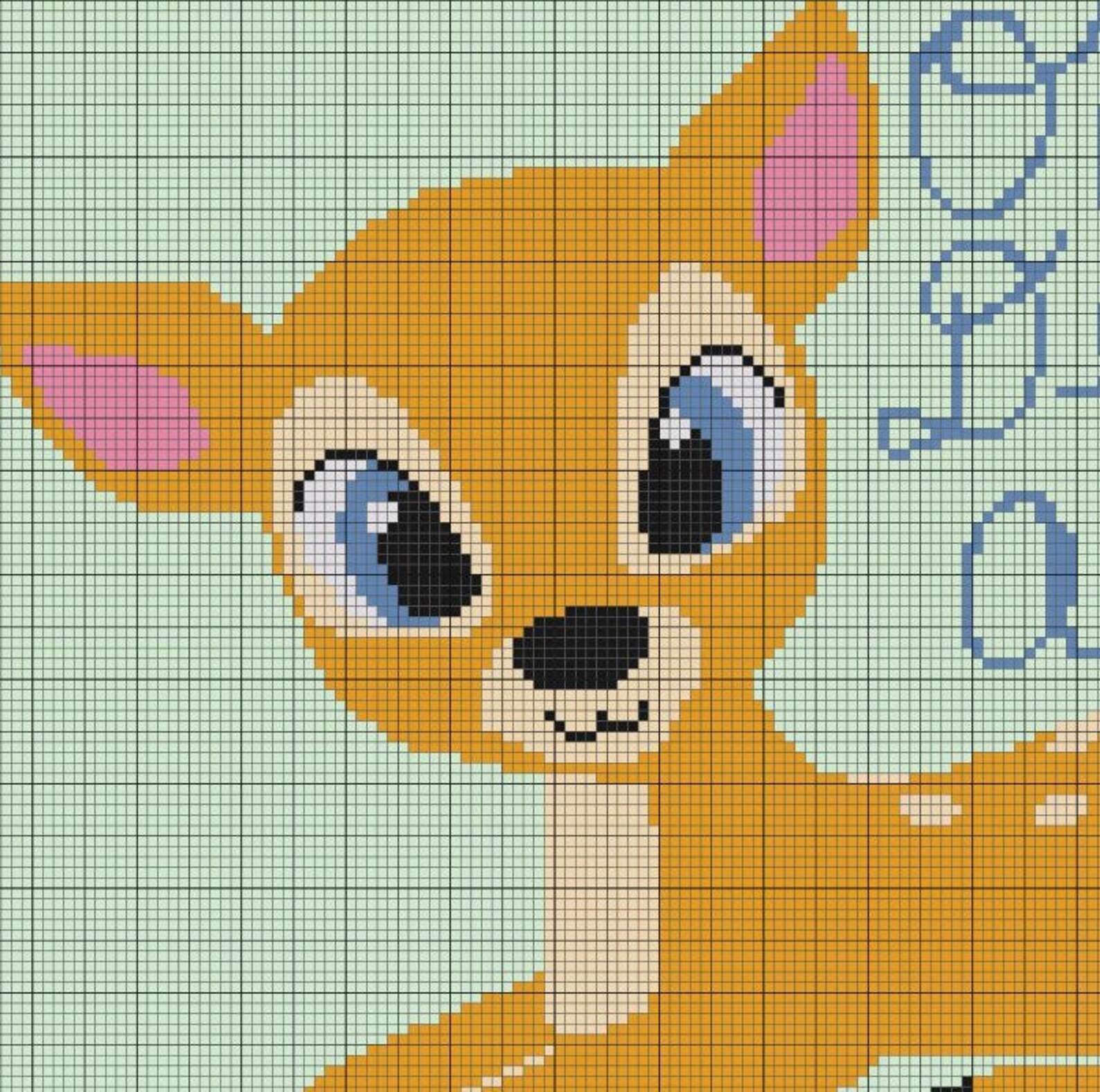 Baby Deer Graphgan Crochet Pattern - Etsy