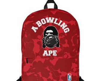 A Bowling Ape Backpack Red 