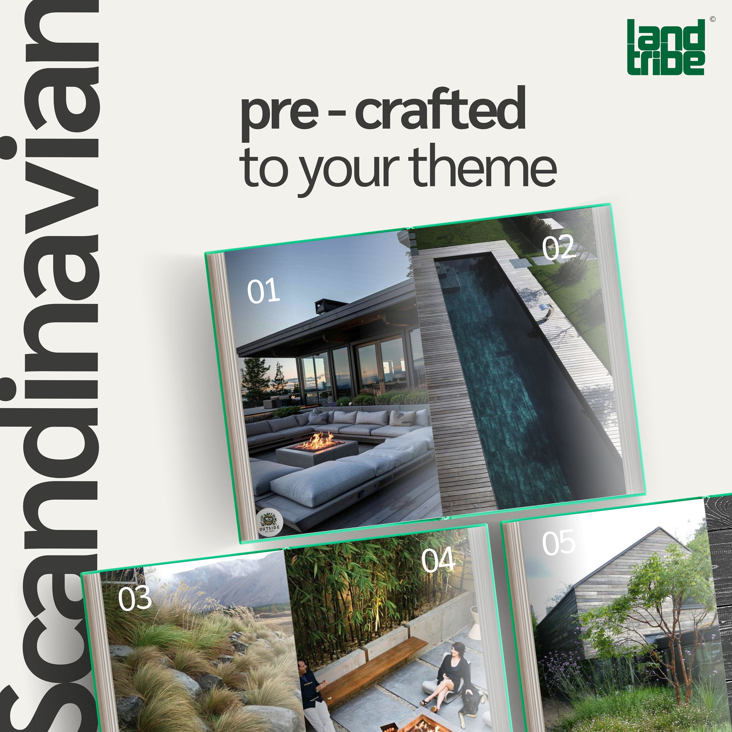 Photo inspiration: Gallery Detail: Scandinavian Modern Garden Design Photoshop Template Plan Landscape