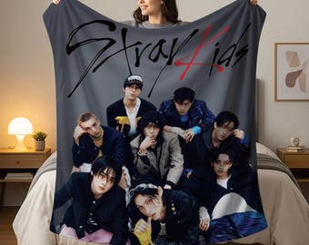 Stray K-Pop Blanket, Cozy Fandom Decor Gift for Fans, Bedroom Bedding, Unique Keepsake, Kpop Fun Gift