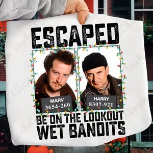 Escape Be On The Lookout The Wet Bandits Home Alone Christmas PNG, Kid Alone 90s Movie PNG, Friends Xmas Scenes, Movie Characters PNG Xmas