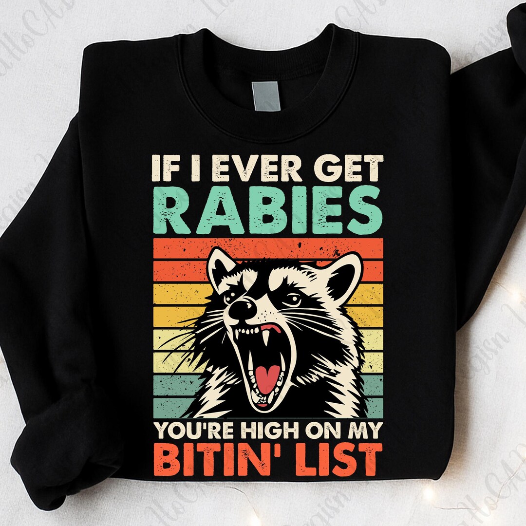 If I Ever Get Rabies You're High on My Bitin' List Raccoon PNG, Funny ...
