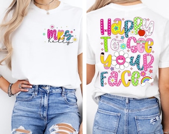 Personalized Teacher Png, Happy To See Your Face Png, Back To School Png, First Day Of School Png, Kindergarten Teacher Png, Teacher Gift