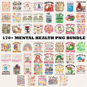 170+ Mental Health Png Bundle, Self Love Png, Mental Health Png, Mental Health Anxiety Png, Motivational Png, Mental Health Matter Png
