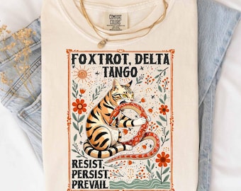 Cat Subtle Foxtrot Delta Tango FDT Png, Ditsy Floral Anti Trump Png, Liberal Png, Trump Parody Anti Republican, Floral Black Cat Anti Trump