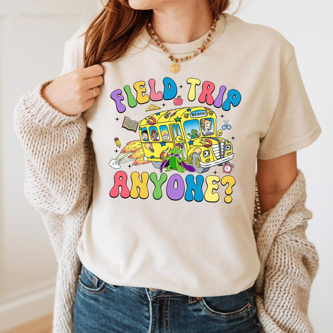 Field Trip Anyone Png, Teacher Magic School Bus Png, Retro Field Day ...