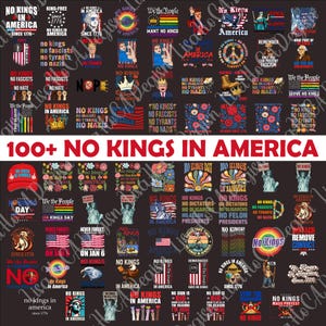 100+ Inga kungar i Amerika-paket PNG, digital nedladdning, patriotisk demokrati PNG, inga kungar PNG, Inga kungar i Amerika-skylt, Inte min president PNG