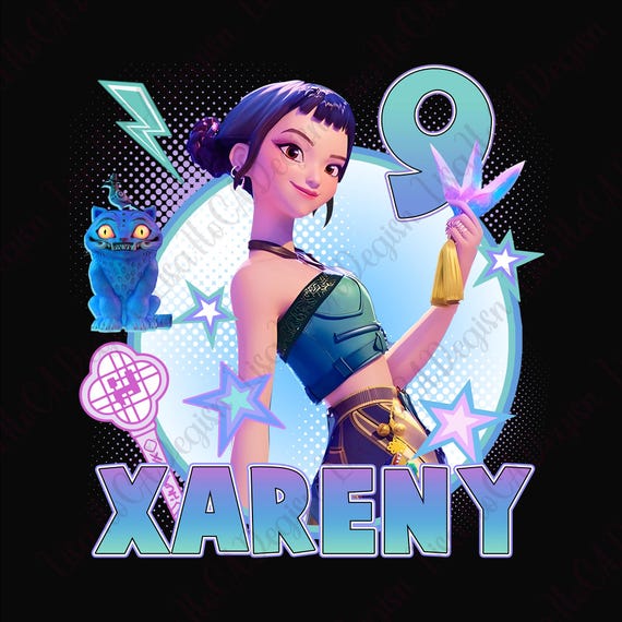 Huntrix Kpop Demon Birthday Cake Zoey PNG, Personalized Kpop Demon Hunter Png, Custom Name K pop Huntrix Png, Gift For Huntrix Fans