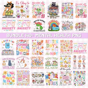 140+ Mental Health Png Bundle, Self Love Png, Mental Health Png, Mental Health Anxiety Png, Motivational Png, Mental Health Matter Png