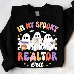 In My Spooky Realtor Era Halloween PNG, Halloween Real Estate Agent Digital File, Cute Ghost Realtor Sublimation Design Fall Realtor Graphic