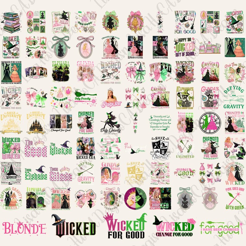 90+ Wicked Changed for Good Bundle PNG, Wicked Change for Good Png ...