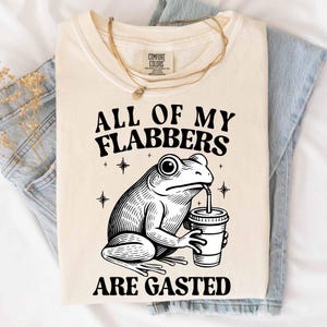 All Of My Flabbers Are Gasted Frog Png, Sarcastic Frog Humor png, Gag Gift Rude Frog Mood Snarky Animal png, Attitude Adult Humor Frog png