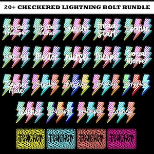 20+ Lightning Bolt Teacher Png, Back To School Png, Neon Teacher Png, Retro Teacher, Checkered Teacher Png, Teacher 1st Day Of School Png