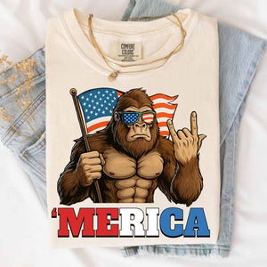 America Bigfoot 4 juli VS png, patriottisch bier png, grappige cryptische sublimatie, Redneck USA Party, 4 juli png, Bigfoot 4 juli