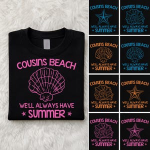 Cousins Beach Shirt Png, The Summer I Turned Pretty Png, We Will Always Have Summer Png, Team Conrad Belly Jeremiah Png Bundle