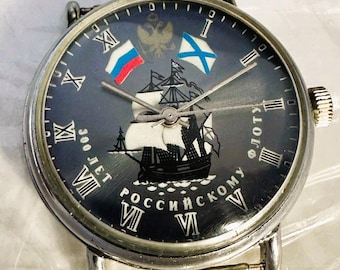 6500 WATCh RAKETA 2609NA USSR-Russia 300 years of the Russian fleet