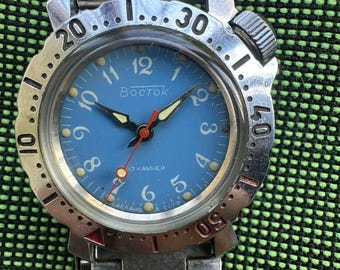984 WATCH- VOSTOK-WOSTOK- 2409- Russian - - AMFIBIa KOMANDIRSKIe college