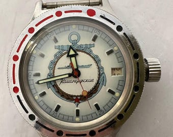 3155 WATCH-VOSTOK-WOSTOK-2416-Russian-AUTOMATIC KOMANDIRSk NAVAl FORCEws FRIGATe